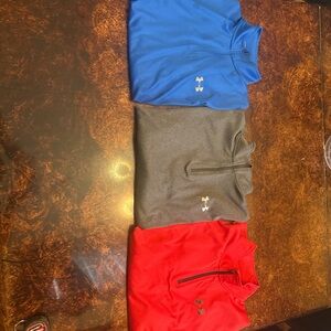 3-Pack under armor quarters zip — Blue, Gray, Red